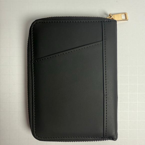 Passport Travel Wallet RFID Zip Organizer Black Faux Leather by Forvencer NWOT - Picture 3 of 7